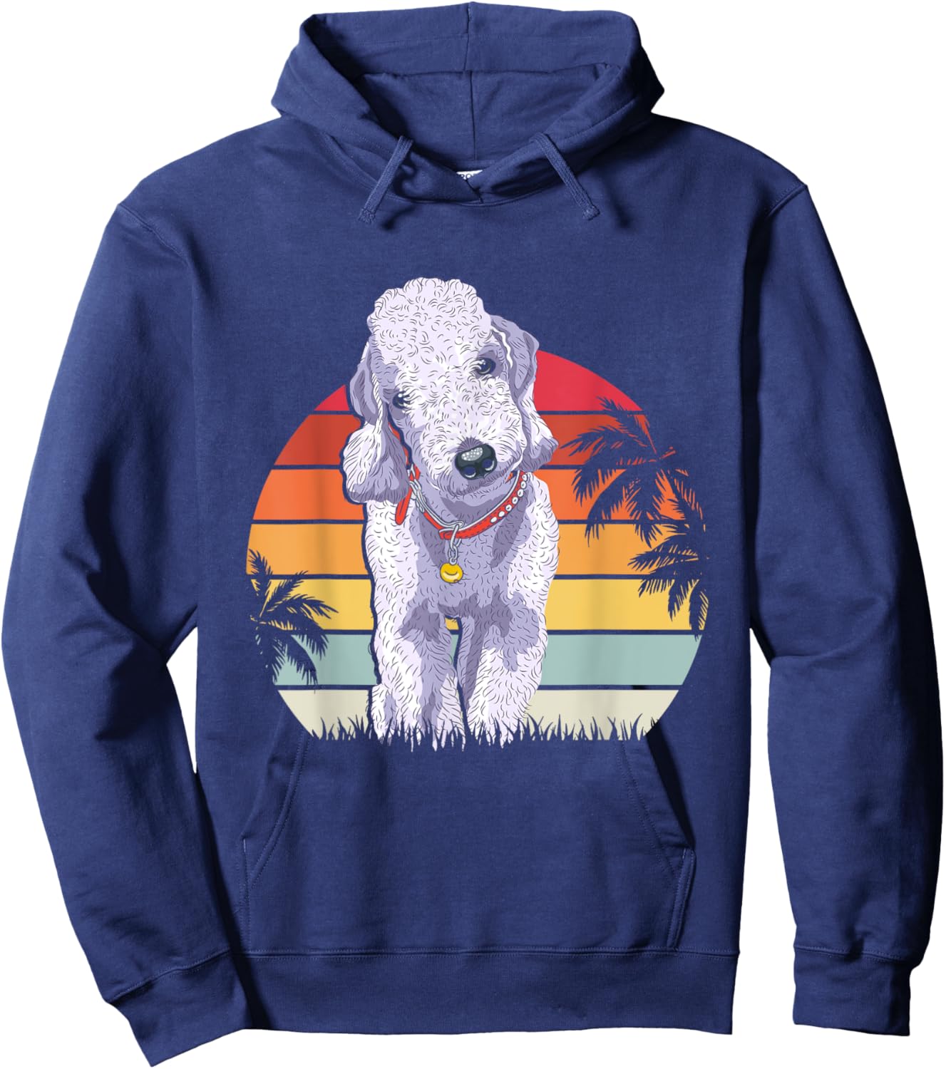 Bedlington Terrier Dog Clothes Women Kids Hoodie - Hoodie | Navy