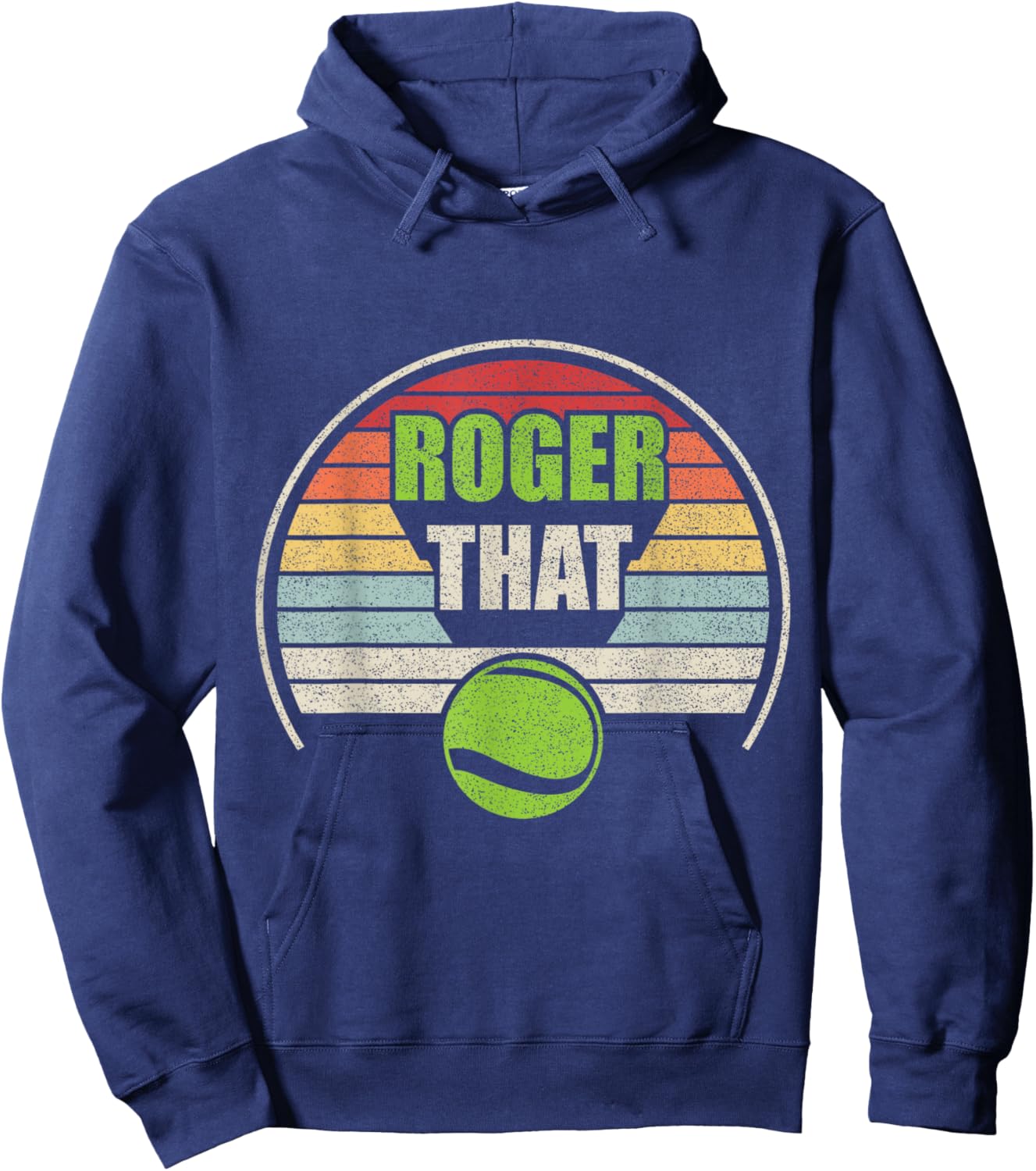 Vintage Retro Roger That Funny Tennis Hoodie - Hoodie | Navy