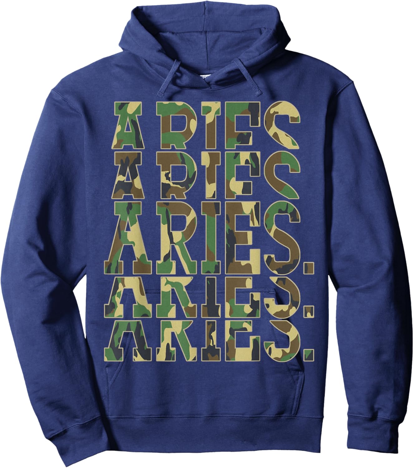 March Man April King Aries Astrology Camouflage Birthday Hoodie - Hoodie | Navy