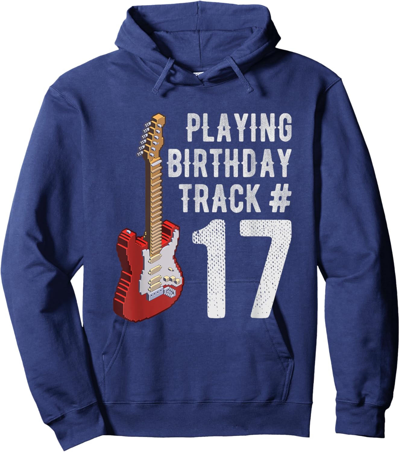 Funny 17th Birthday Guitar Music Lover Birthday Gift Shirt Hoodie - Hoodie | Navy