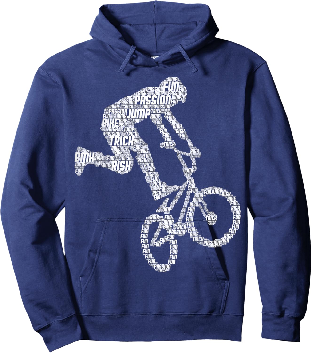 BMX Bike Stunt Freestyle Rider Boys Children Hoodie - Hoodie | Navy