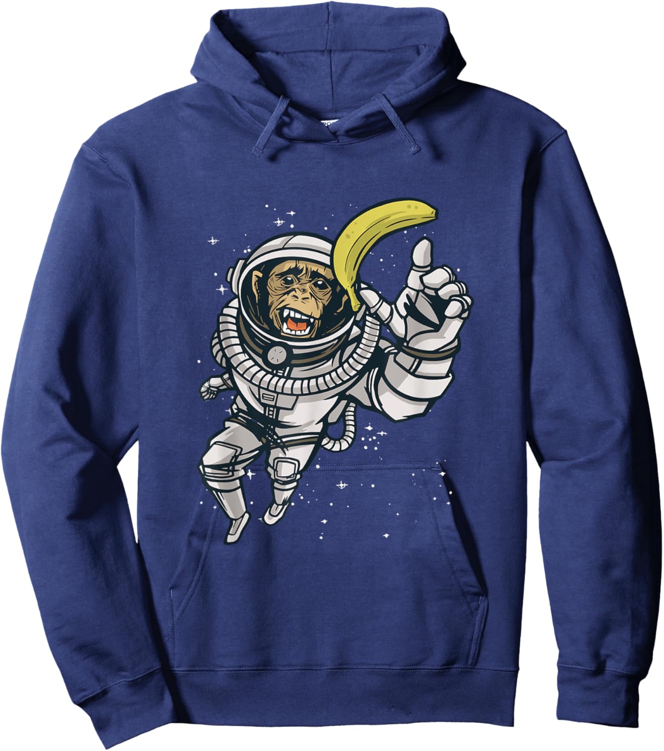 Funny Astronaut Monkey Chimpanzee Chimp Space Humor Meme Hoodie - Hoodie | Navy