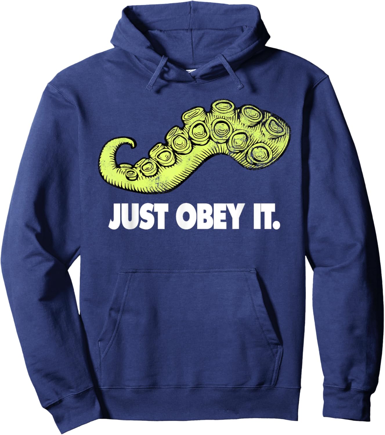 Cthulhu Just Obey It | Steampunk Kraken Tentacle Hoodie - Hoodie | Navy
