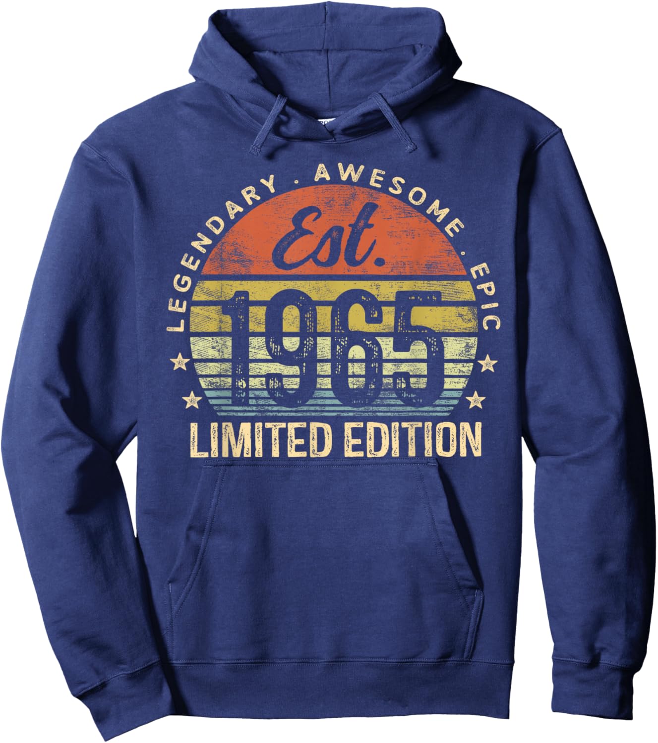 Est 1965 Limited Edition 60th Birthday Vintage 60 Year Old Hoodie - Hoodie | Navy
