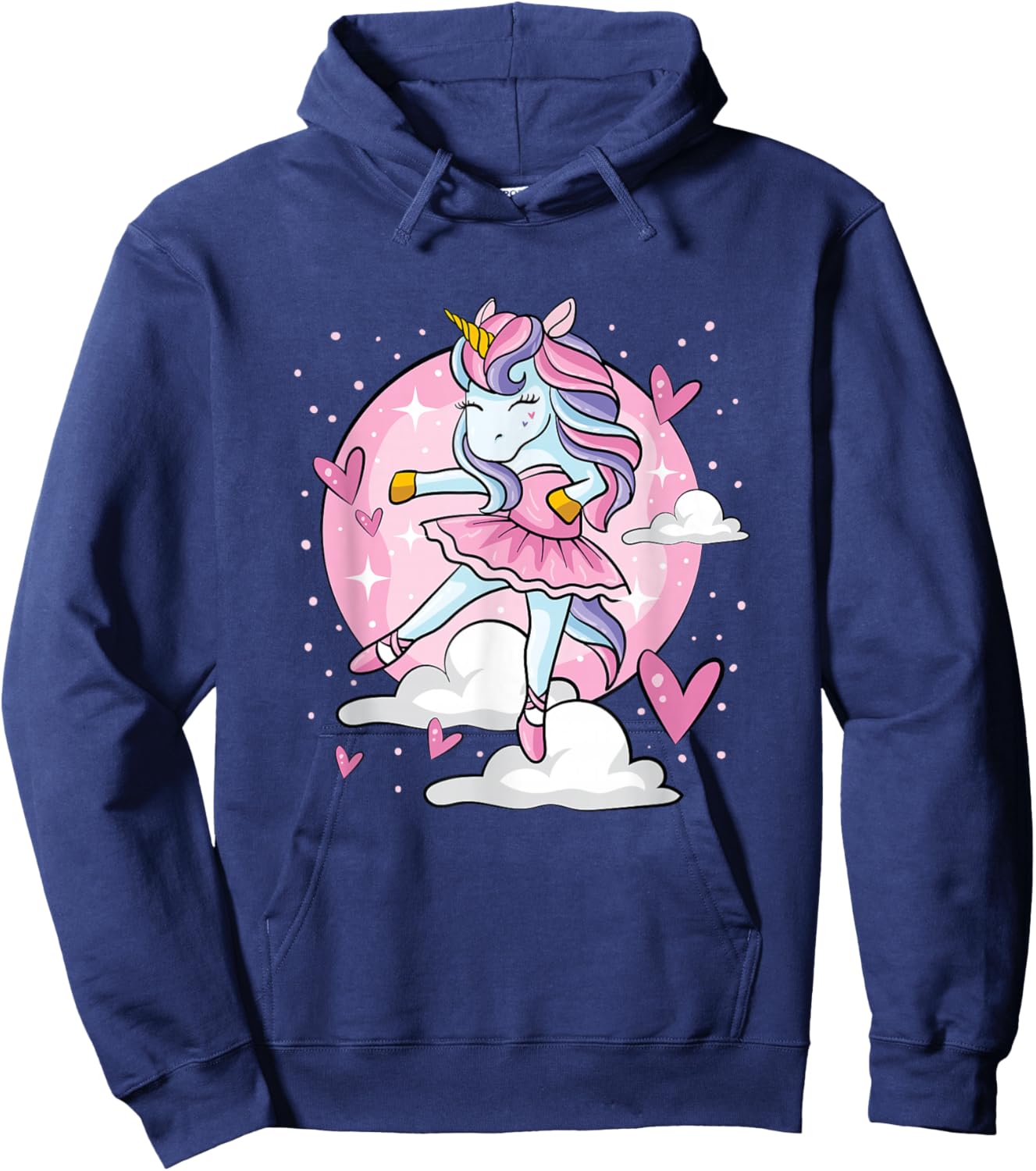 Ballet Unicorn Ballerina Cute Dance Teen Girl Hoodie - Hoodie | Navy