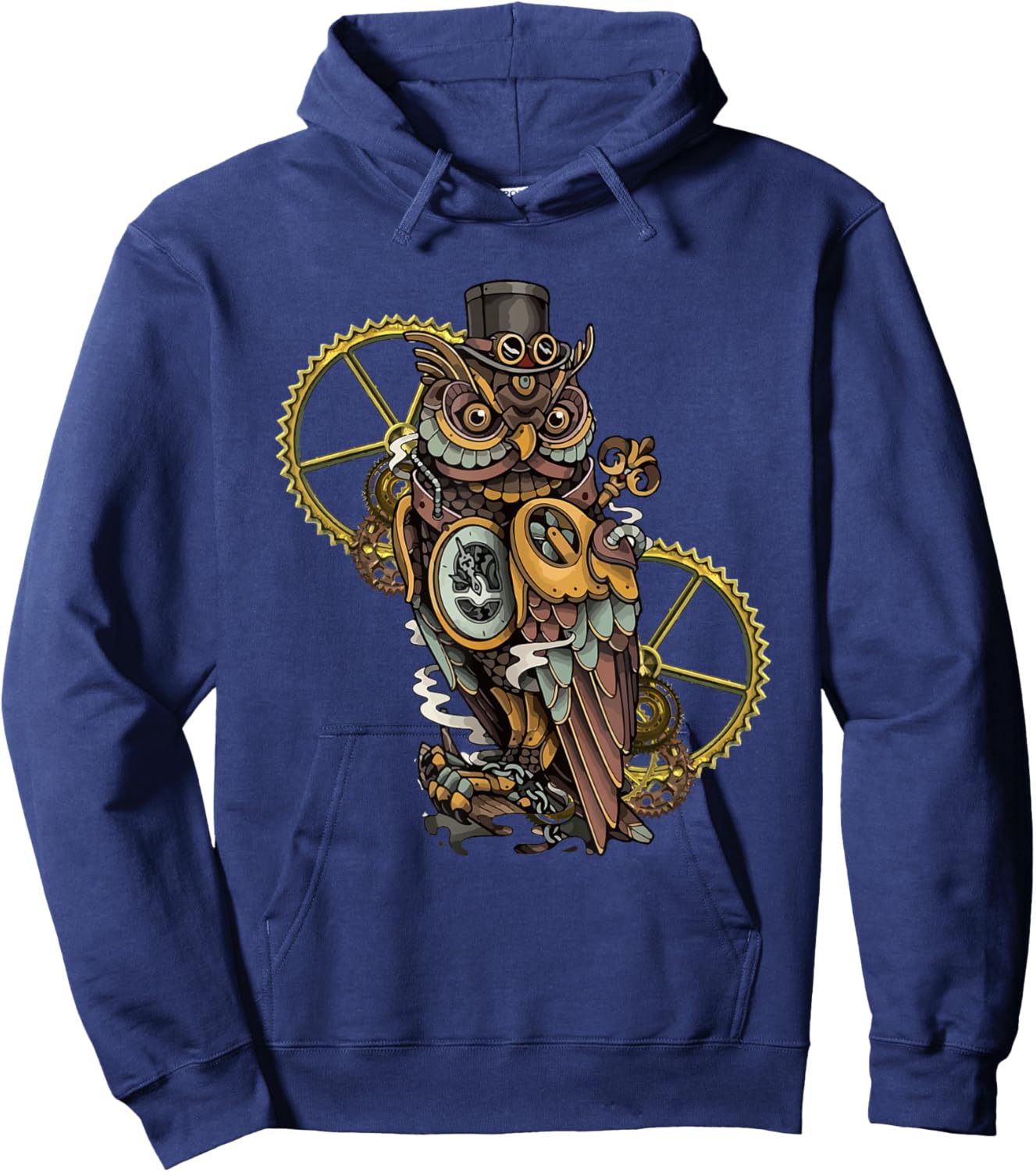 Steampunk Owl Art Bird Lovers Hoodie - Hoodie | Navy