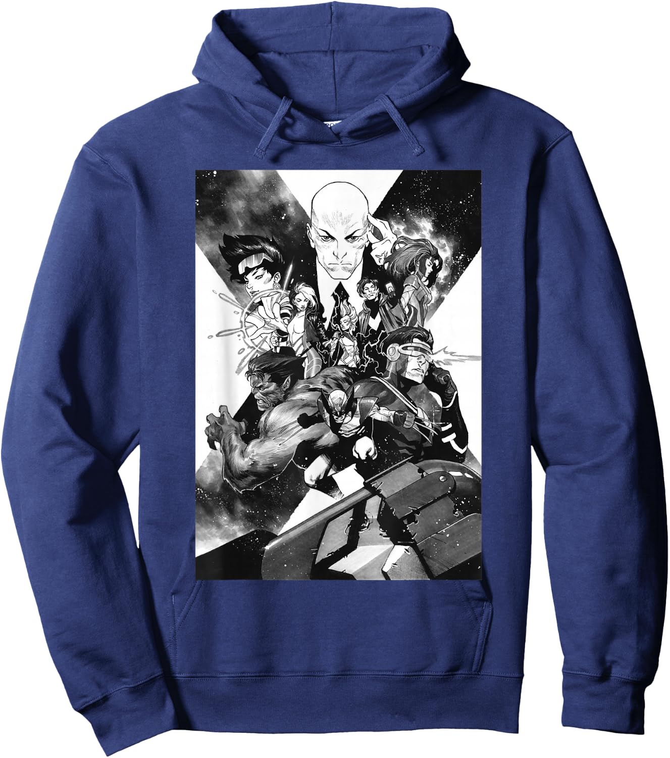 Marvel X-Men Mutant Super Heroes Black and White Hoodie - Hoodie | Navy