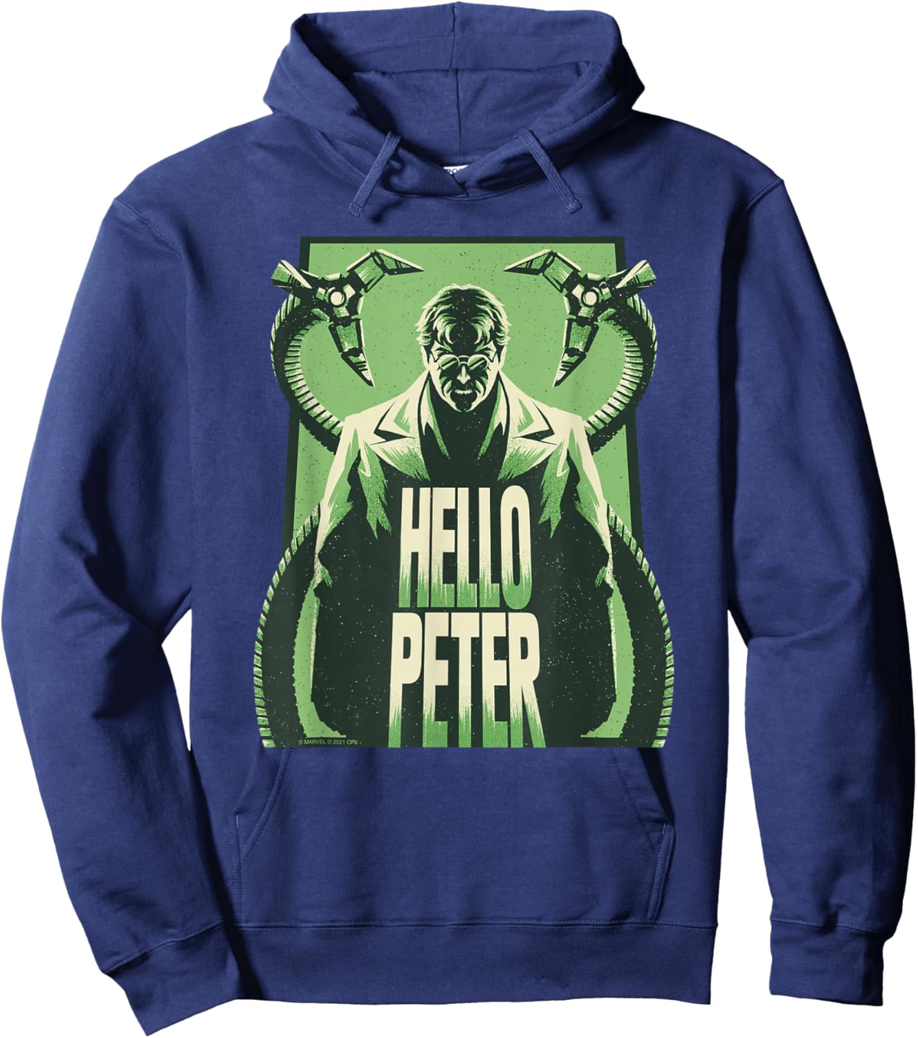 Marvel Spider-Man: No Way Home Doc Ock Tentacles Hello Peter Hoodie - Hoodie | Navy