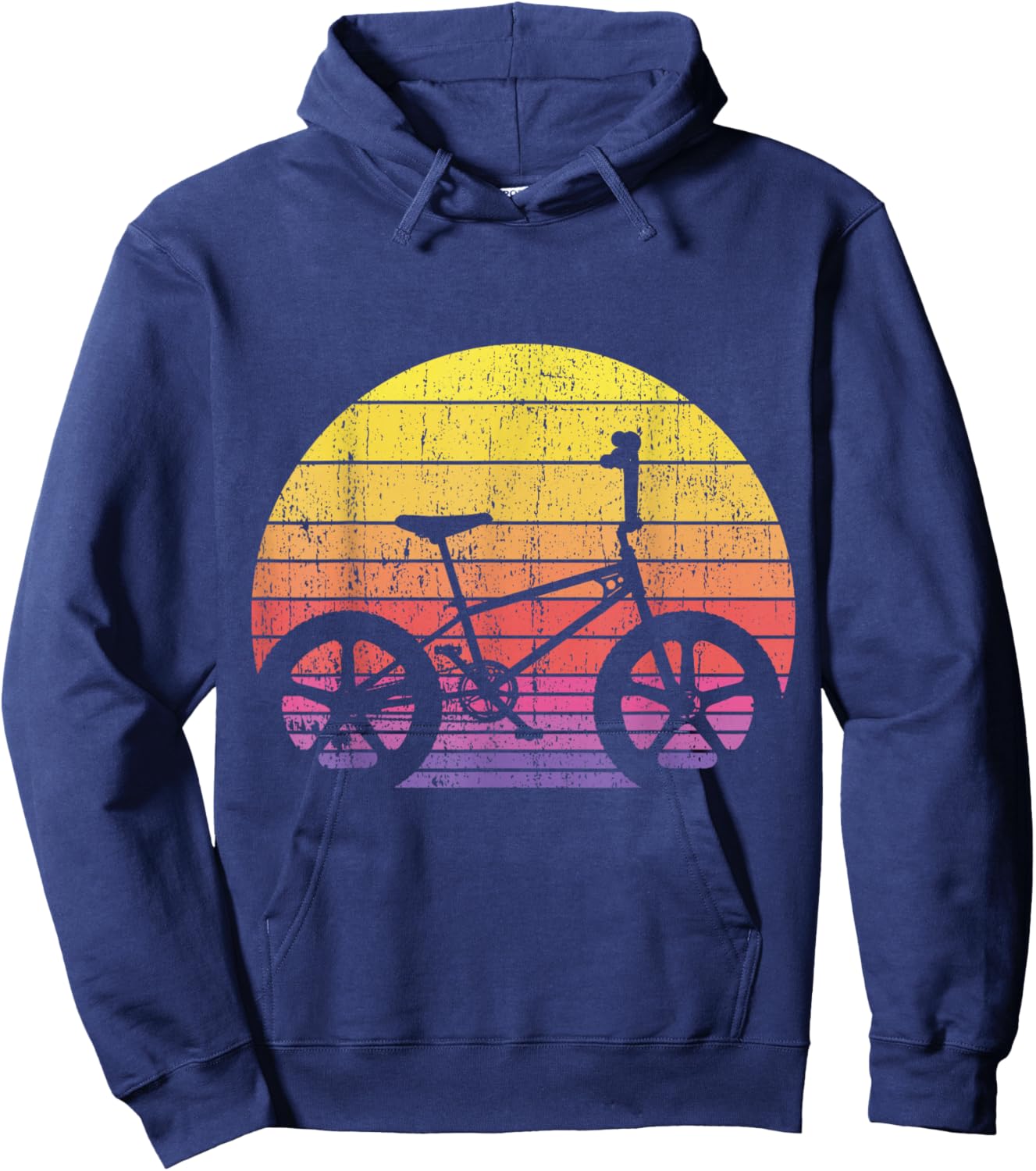 Old School 80's Rad BMX Freestyle Race Bike Rider Hoodie - Hoodie | Navy