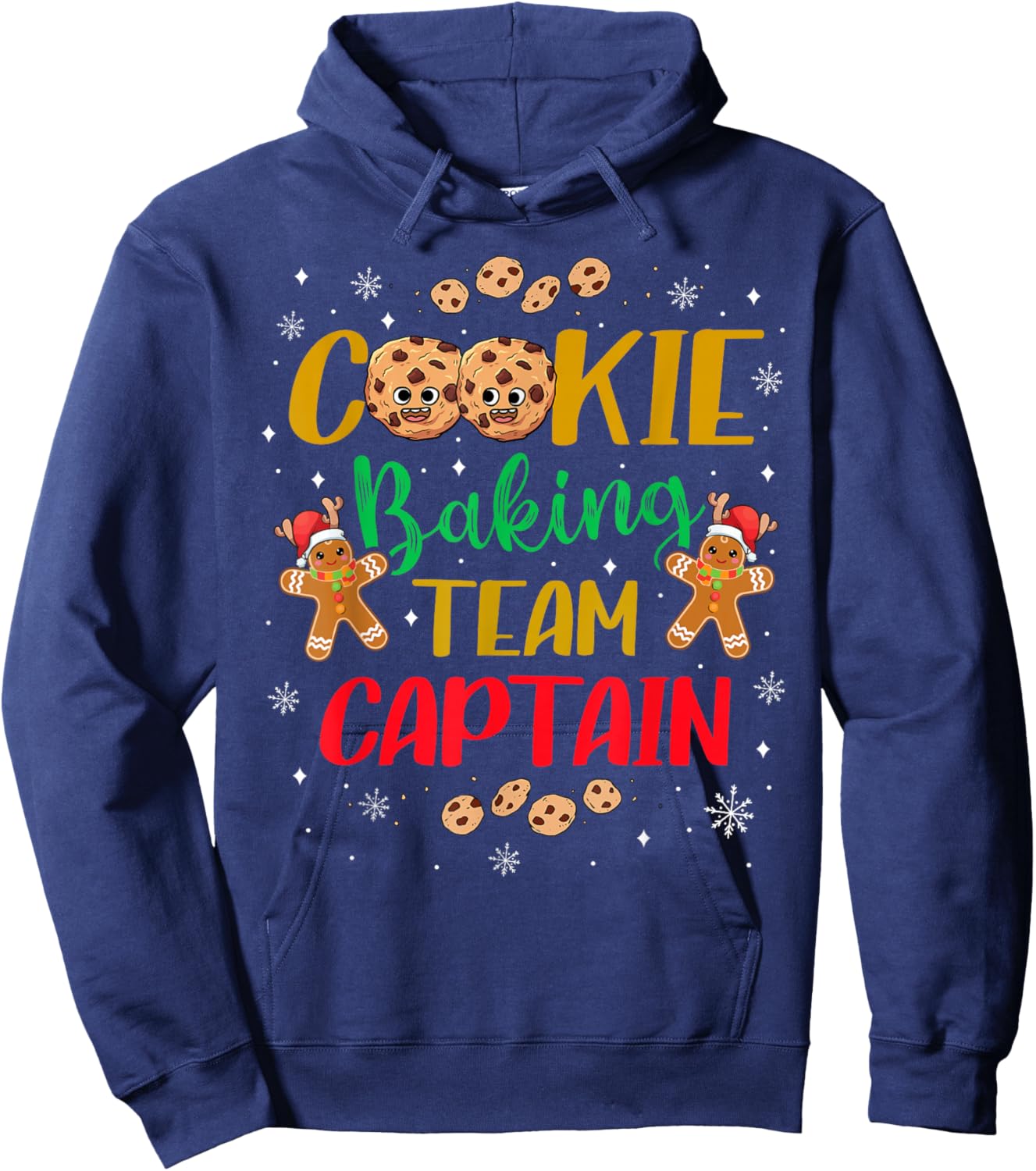 Cute Cookie Baking Team Captain Holiday Cook Fun Bake Cakes Hoodie - Hoodie | Navy