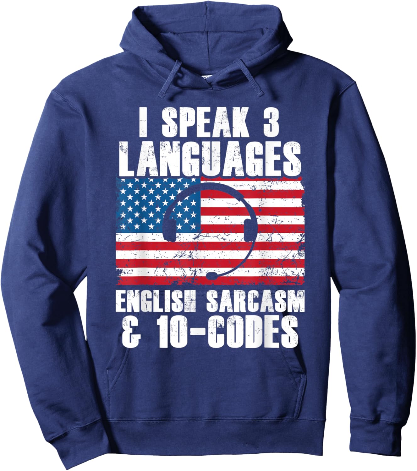 Funny Dispatcher - 911 Emergency Operator Thin Yellow Line Hoodie - Hoodie | Navy