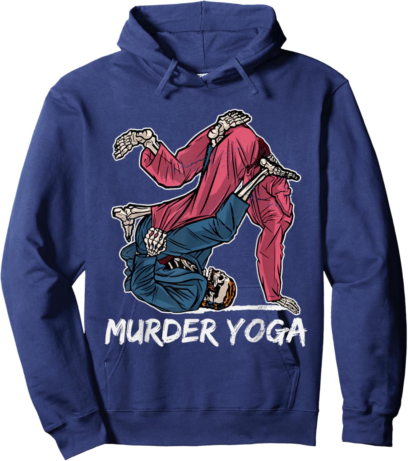 Retro Brazilian Jui Jitsu Clothing Murder Yoga BJJ Grappling Vintage Jujutsu Martial Arts Hoodie - Hoodie | Navy
