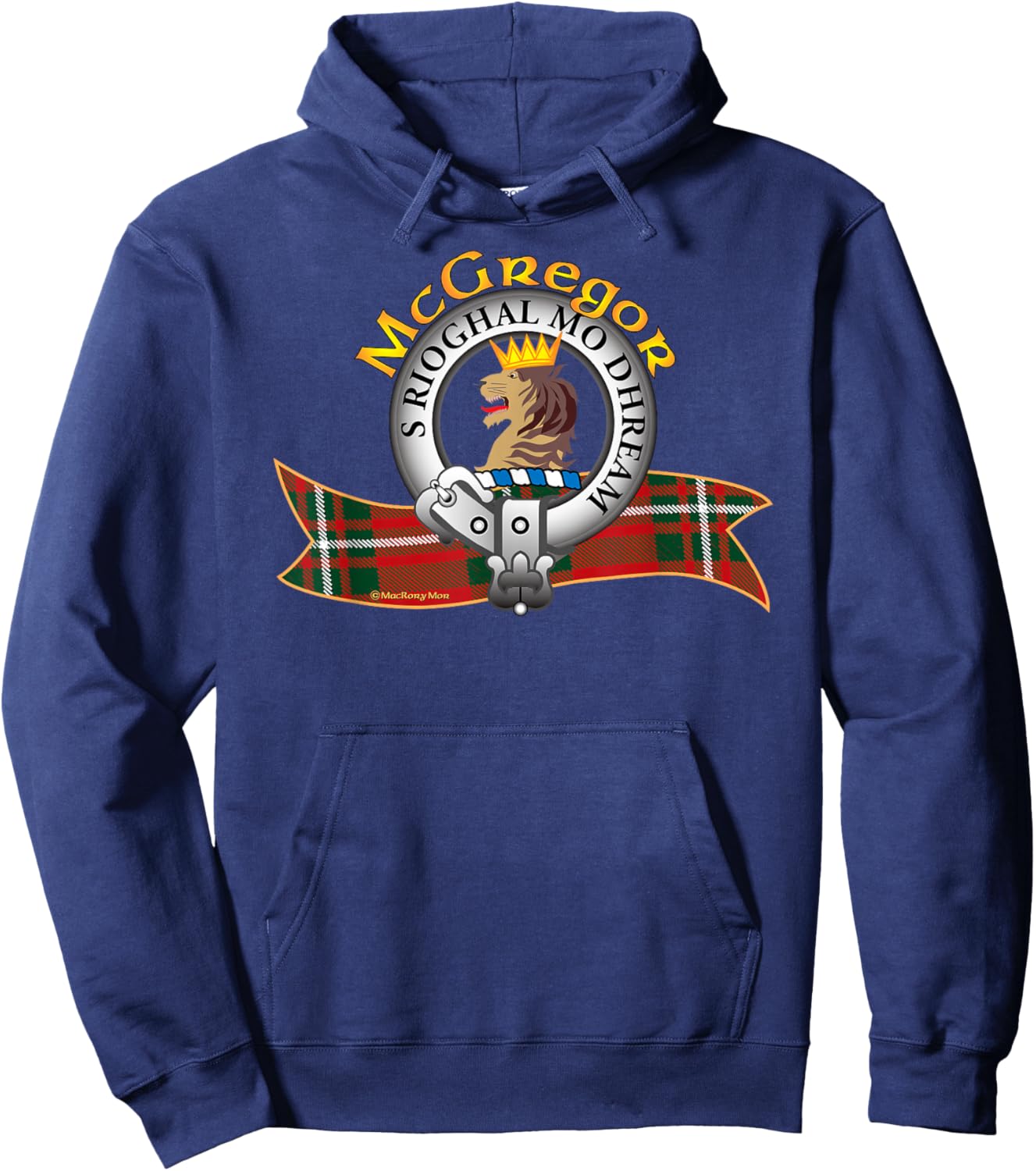 McGregor Clan Tartan Crest Motto Hoodie - Hoodie | Navy