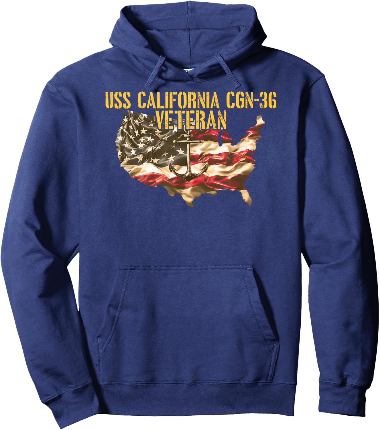 Vintage USS California CGN-36 Guided Missile Cruiser Veteran Hoodie - Hoodie | Navy