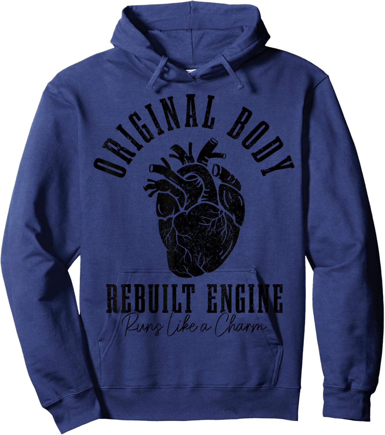 Open Heart Surgery Bypass Original Body Rebuilt Engine Hoodie - Hoodie | Navy