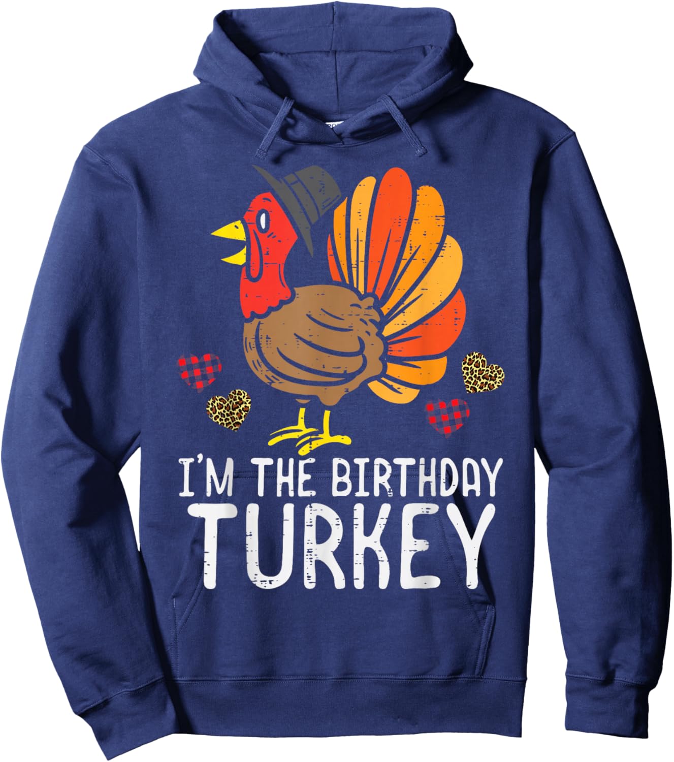 Im Birthday Trukey Funny Happy Thanksgiving Men Children Hoodie - Hoodie | Navy