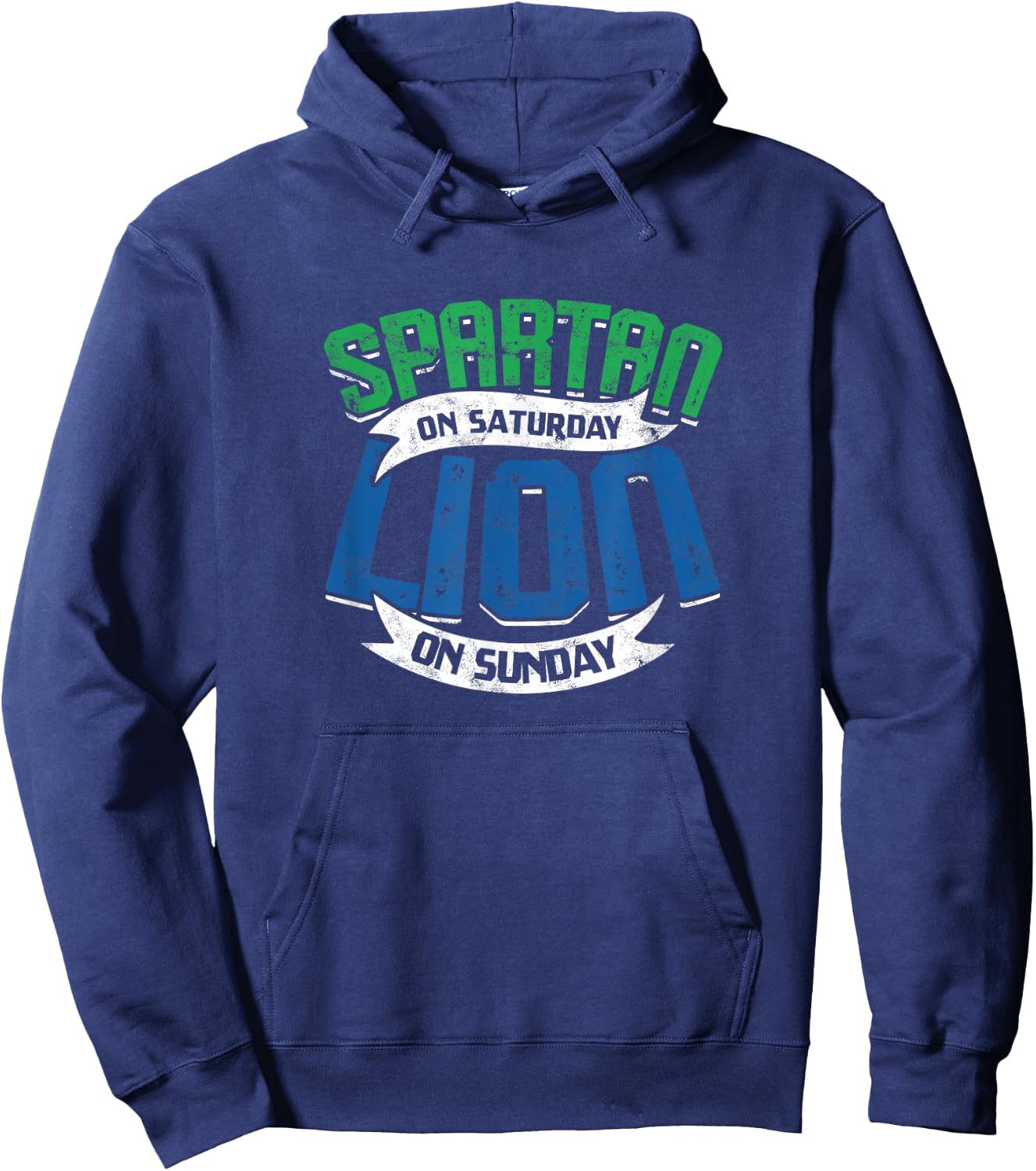 SPARTAN ON SATURDAY LION ON SUNDAY - Warrior Hoodie - Hoodie | Navy