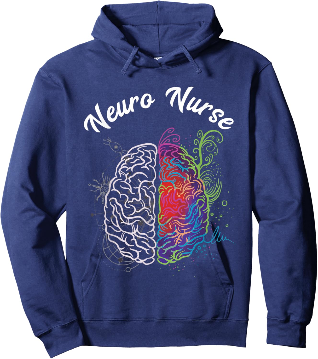 Neuro Nurse Neuro Science Brain Nurselife Nursing Student Hoodie - Hoodie | Navy