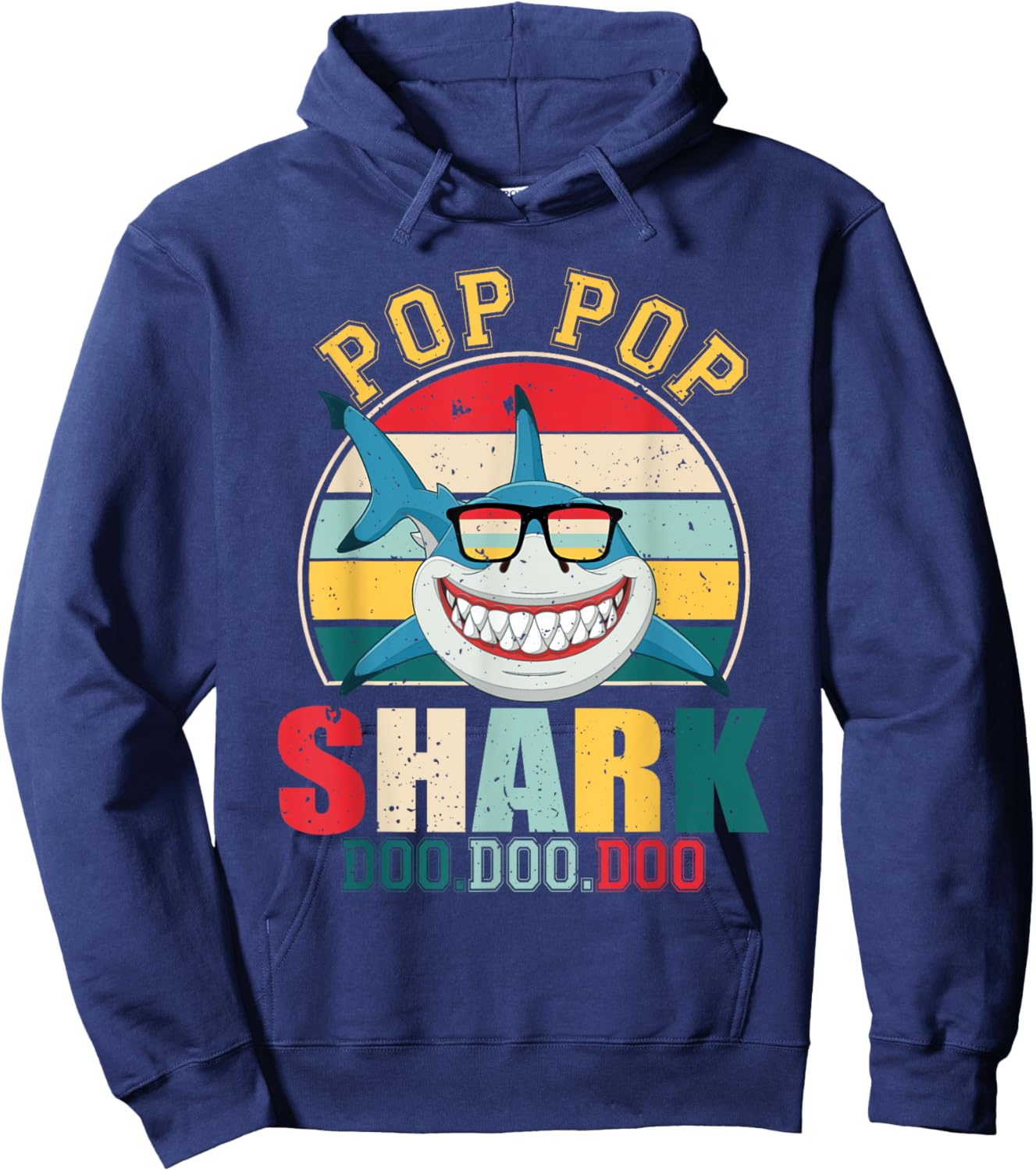 Pop Pop Shark Shirt Father's Day For Pop Pop Hoodie - Hoodie | Navy