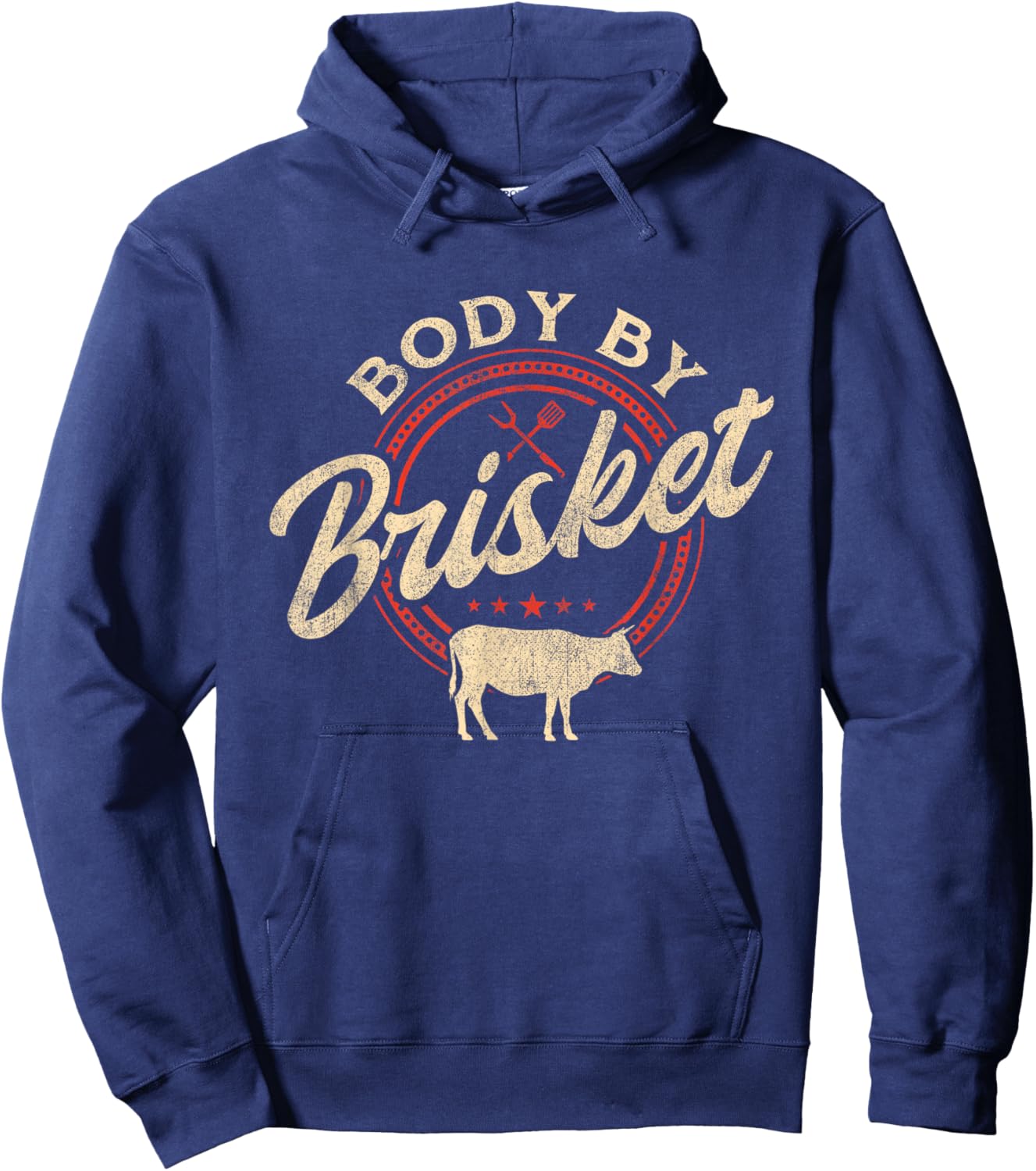 Body By Brisket - Pitmaster BBQ Lover Smoker Grilling Hoodie - Hoodie | Navy