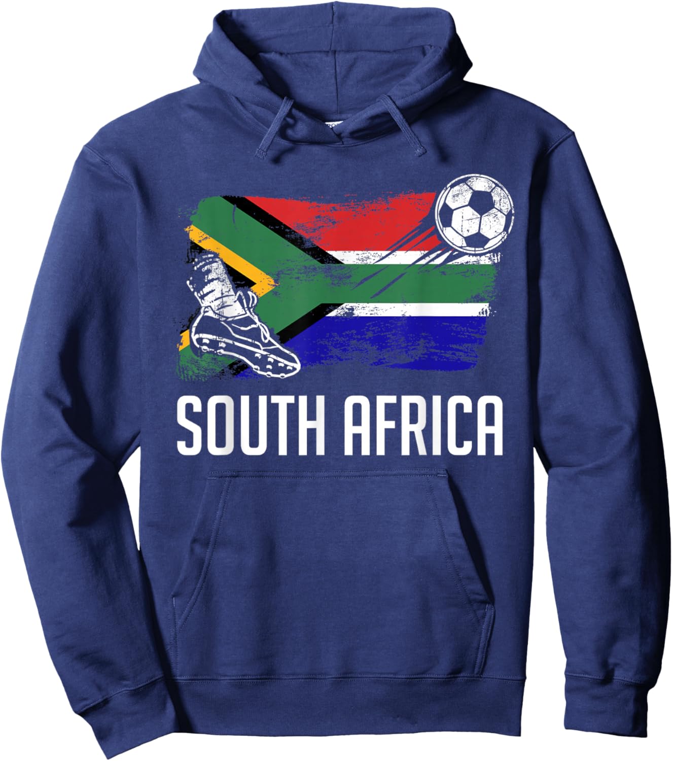 South Africa Flag Jersey South African Soccer Team Hoodie - Hoodie | Navy