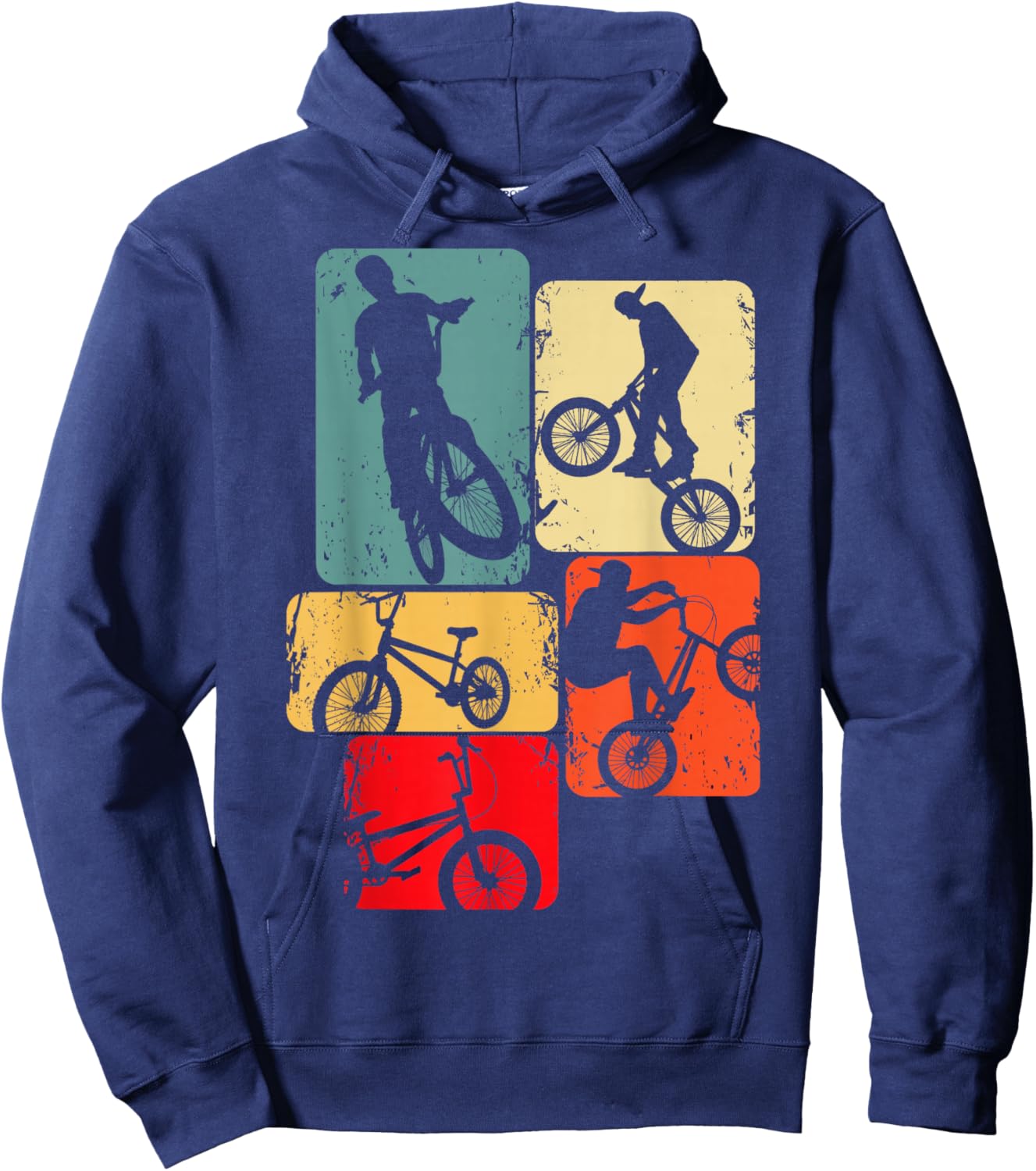 BMX Bike Bicycle Stunt Racing Kids Boys Hoodie - Hoodie | Navy