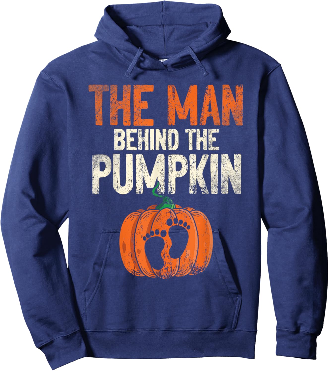 Halloween Pregnancy Announcement The Man Behind The Pumpkin Hoodie - Hoodie | Navy