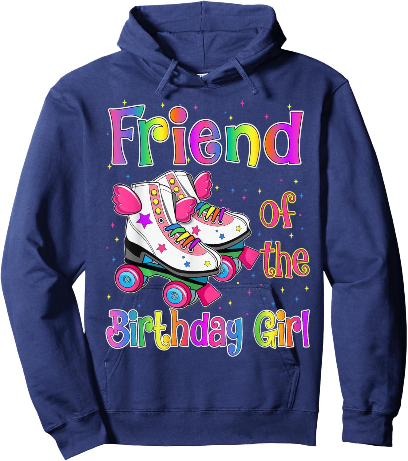 Friend Birthday Girl Rolling Skate Birthday family Party Hoodie - Hoodie | Navy