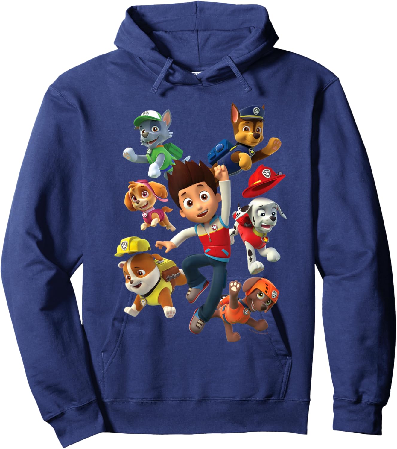 Paw Patrol PAW Patrol Ryder's Pups Boys Black Cotton Polyester , Small, Short Sleeve Hoodie - Hoodie | Navy