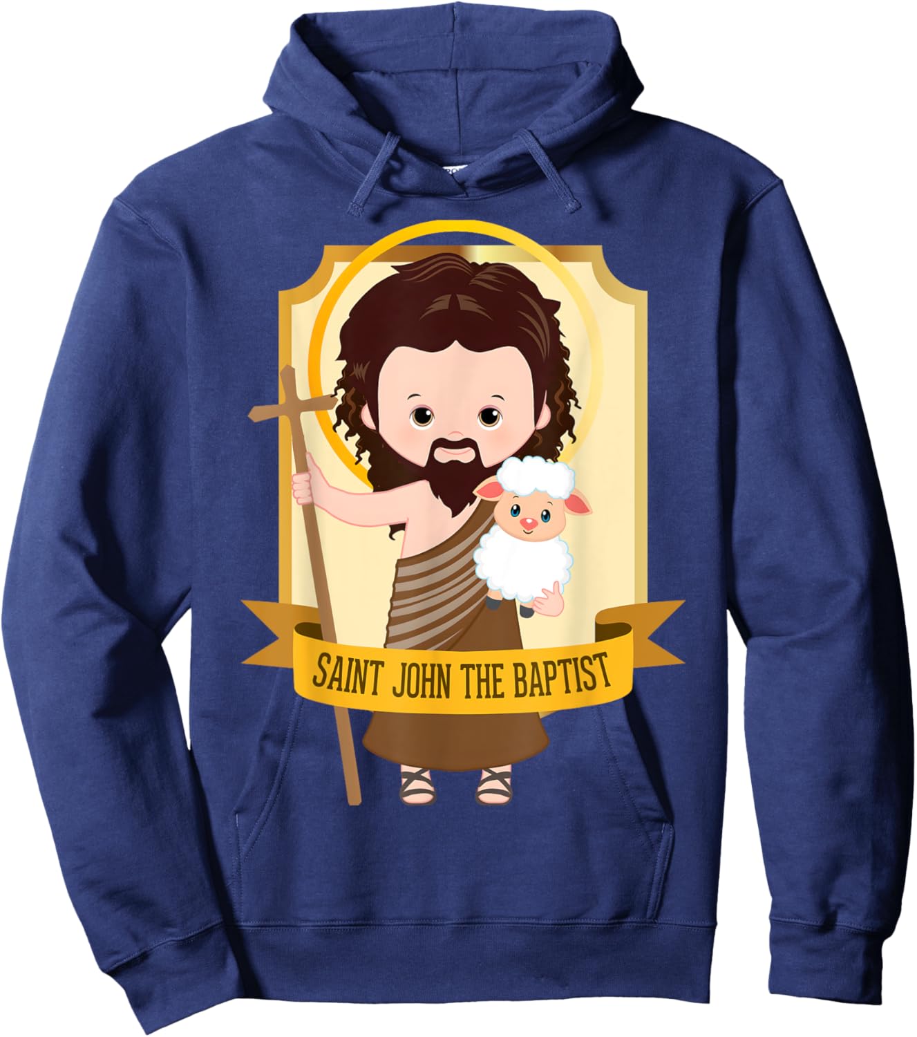 Saint John the Baptist Bible Gospel Cute Catholic Saint Kids Hoodie - Hoodie | Navy