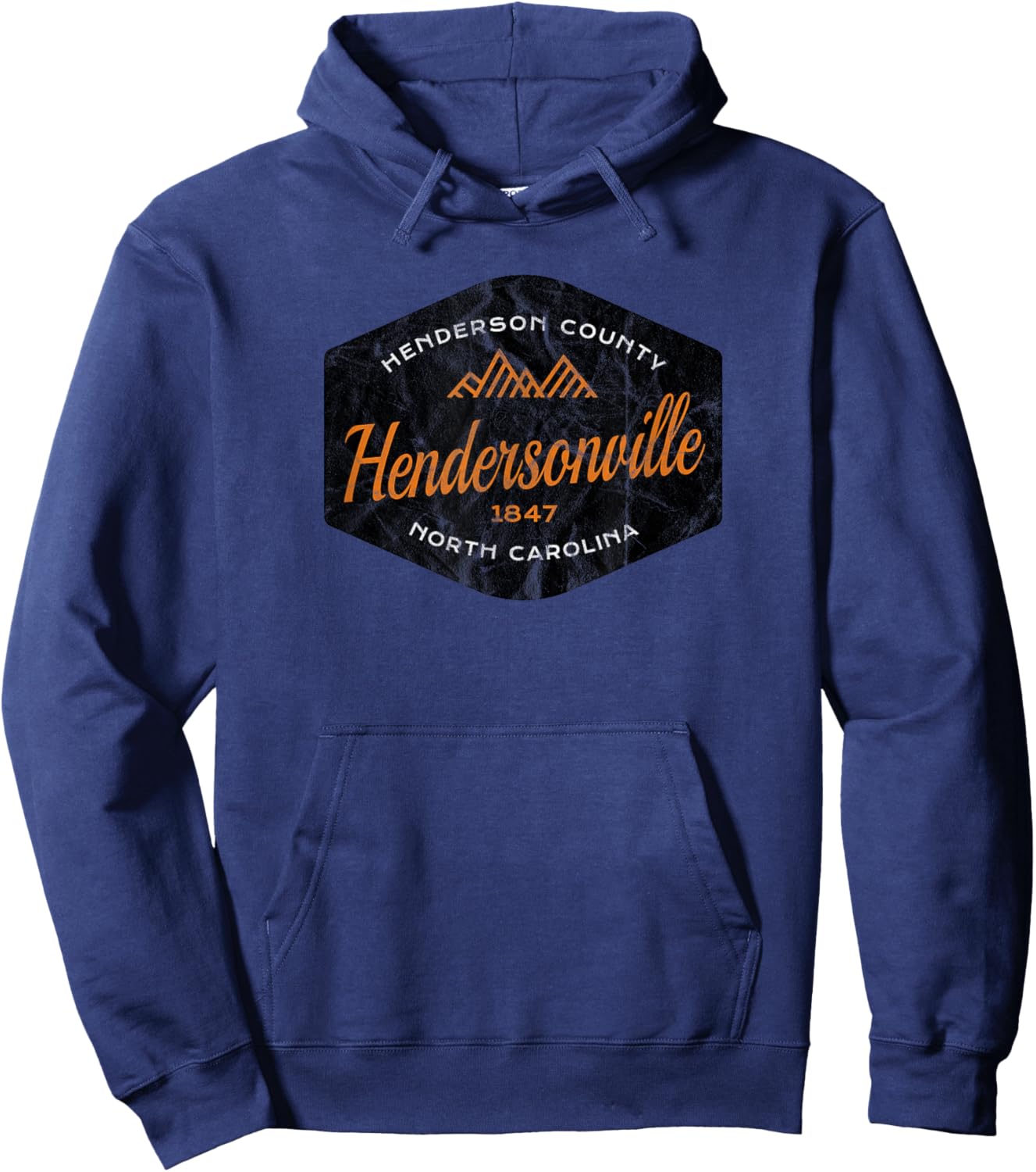 Mountain Towns of NC - Hendersonville, NC Hoodie - Hoodie | Navy