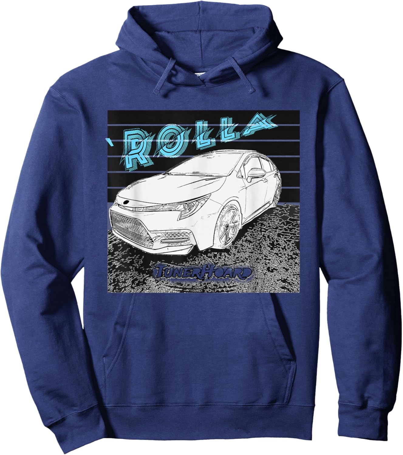 JDM Rolla E210 Corolla Hatchback Sedan 12th Gen Cool Car POP Hoodie - Hoodie | Navy