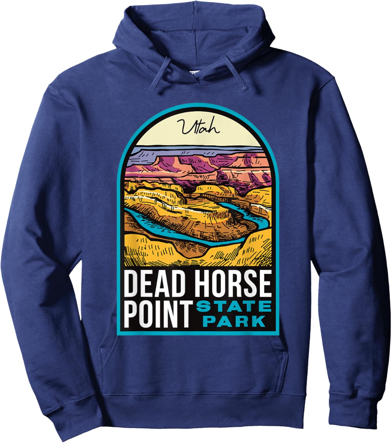 Dead Horse Point State Park Utah Vintage Hoodie - Hoodie | Navy