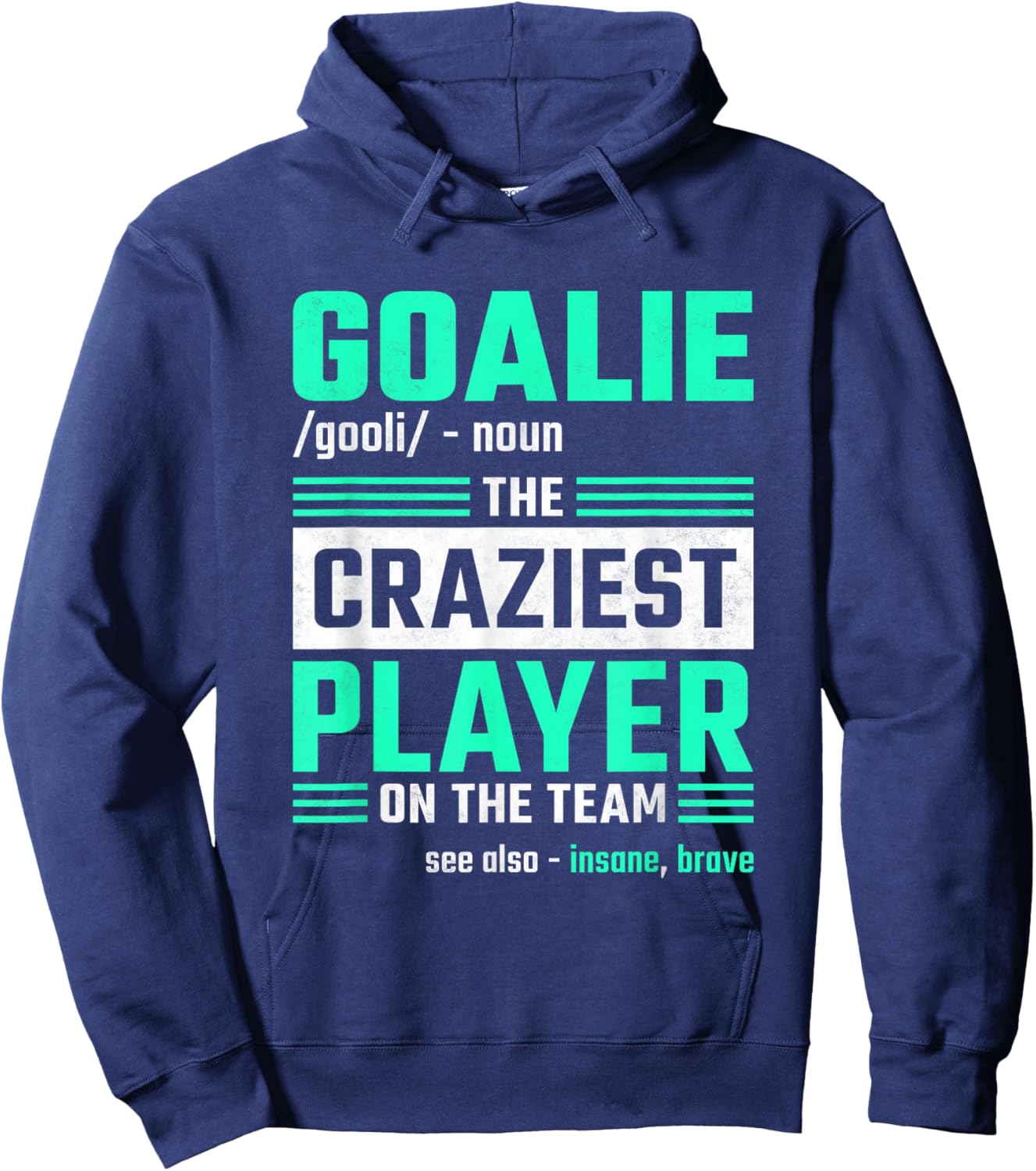 Goalie, Soccer Player Hoodie - Hoodie | Navy