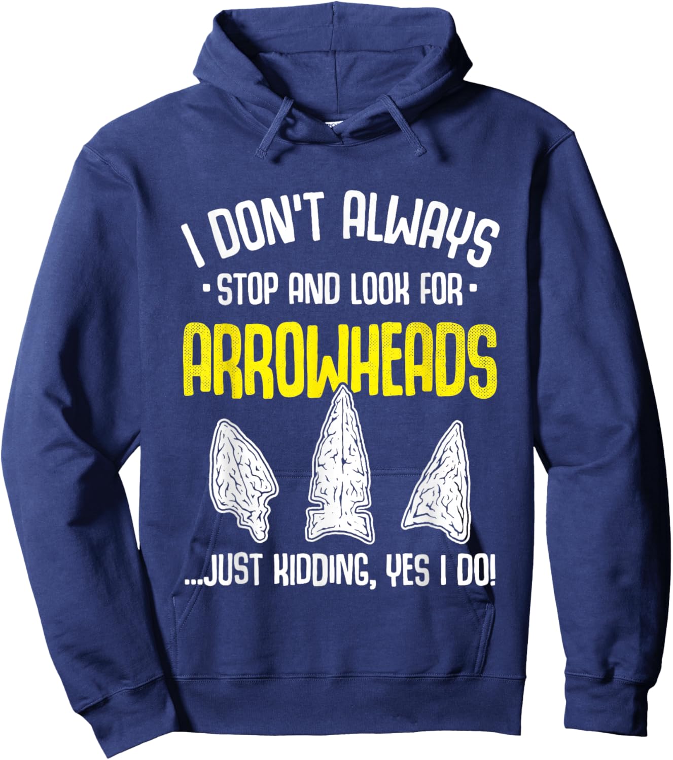 Arrowhead Hunting Flint Collecting Flintknapping Stone Tools Hoodie - Hoodie | Navy