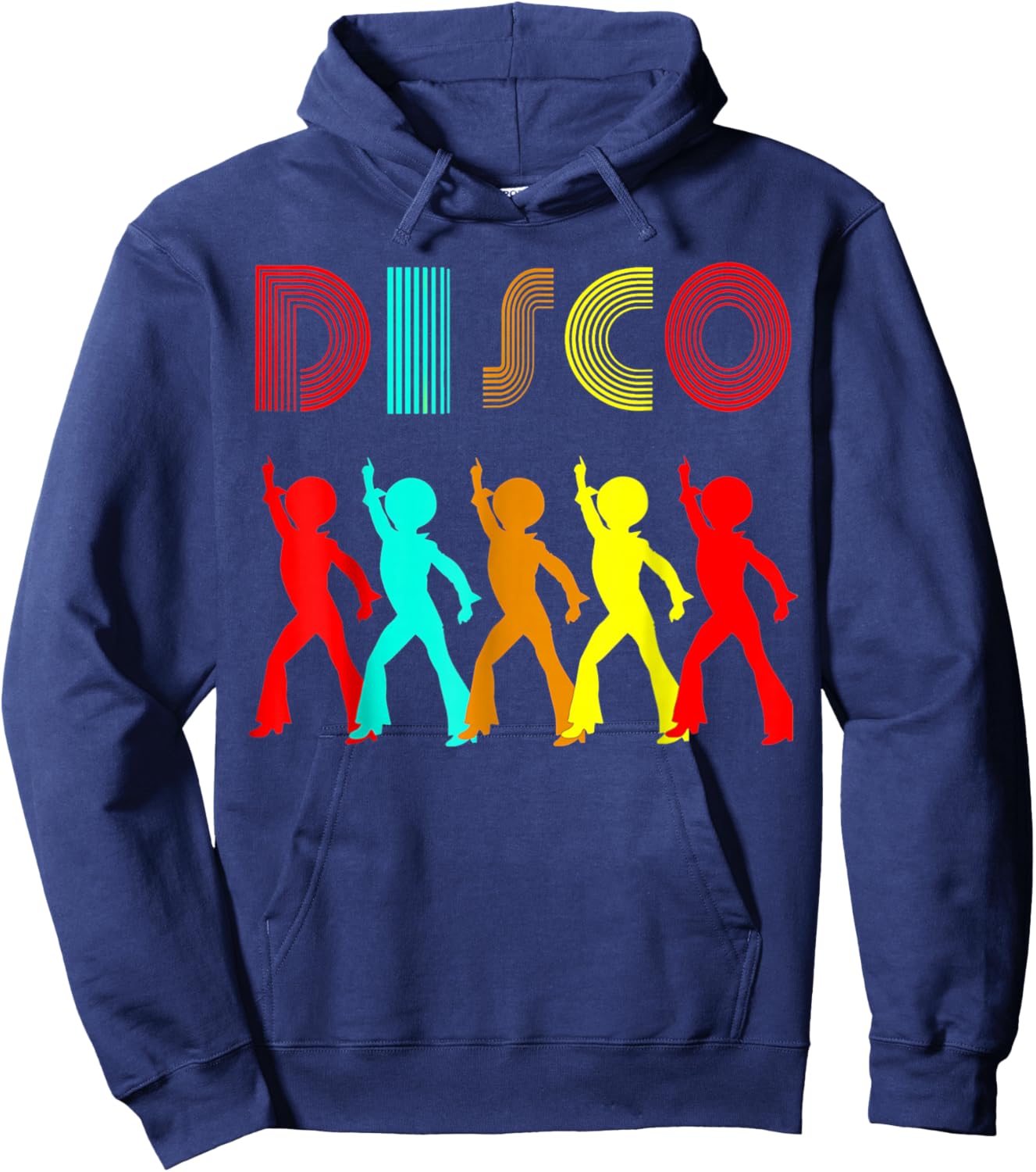 I Love Disco, Retro Vintage Dancing Party 70s 80s Disco Ball Hoodie - Hoodie | Navy