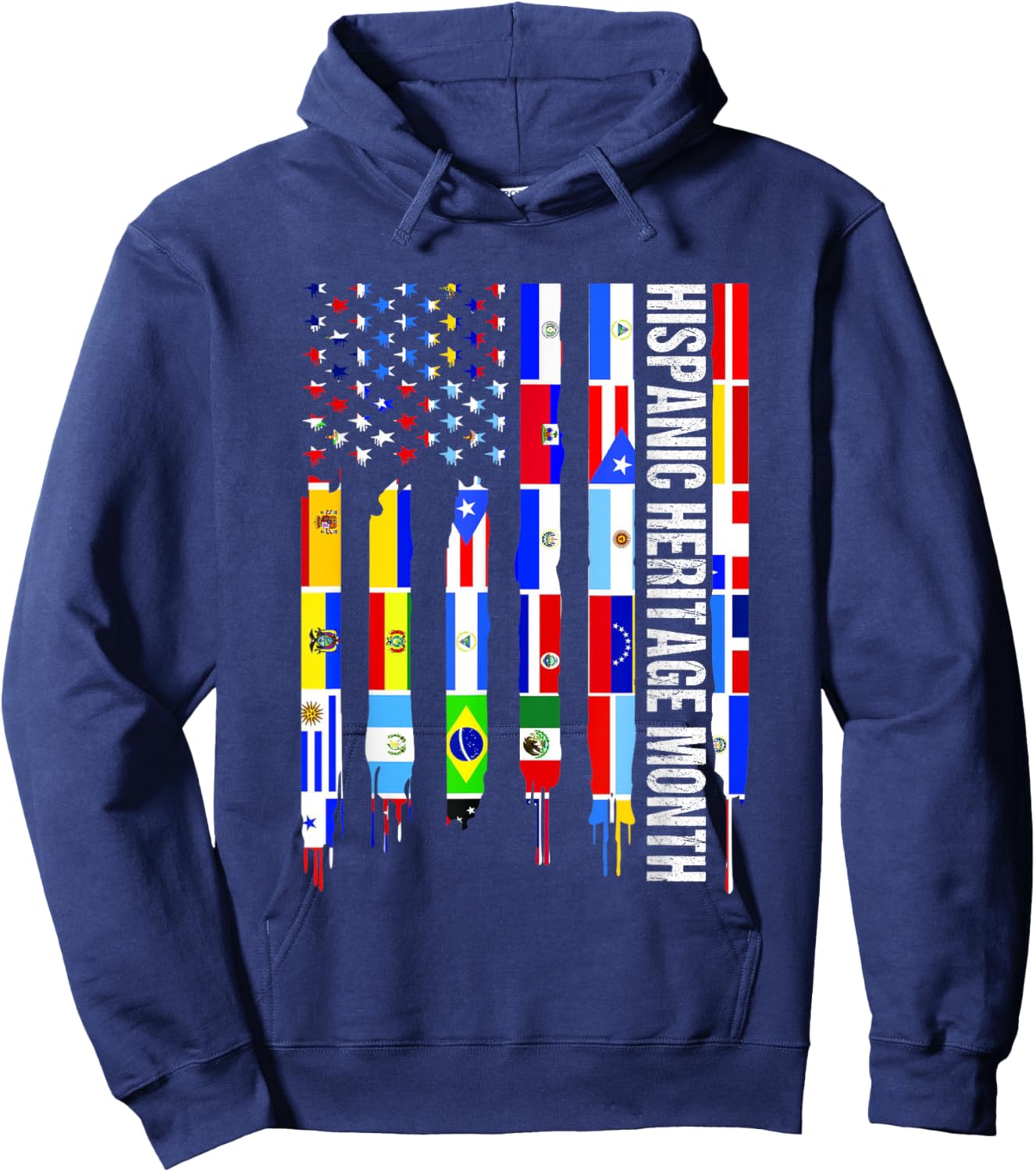 National Hispanic Heritage Month t shirt All Countries Hoodie - Hoodie | Navy