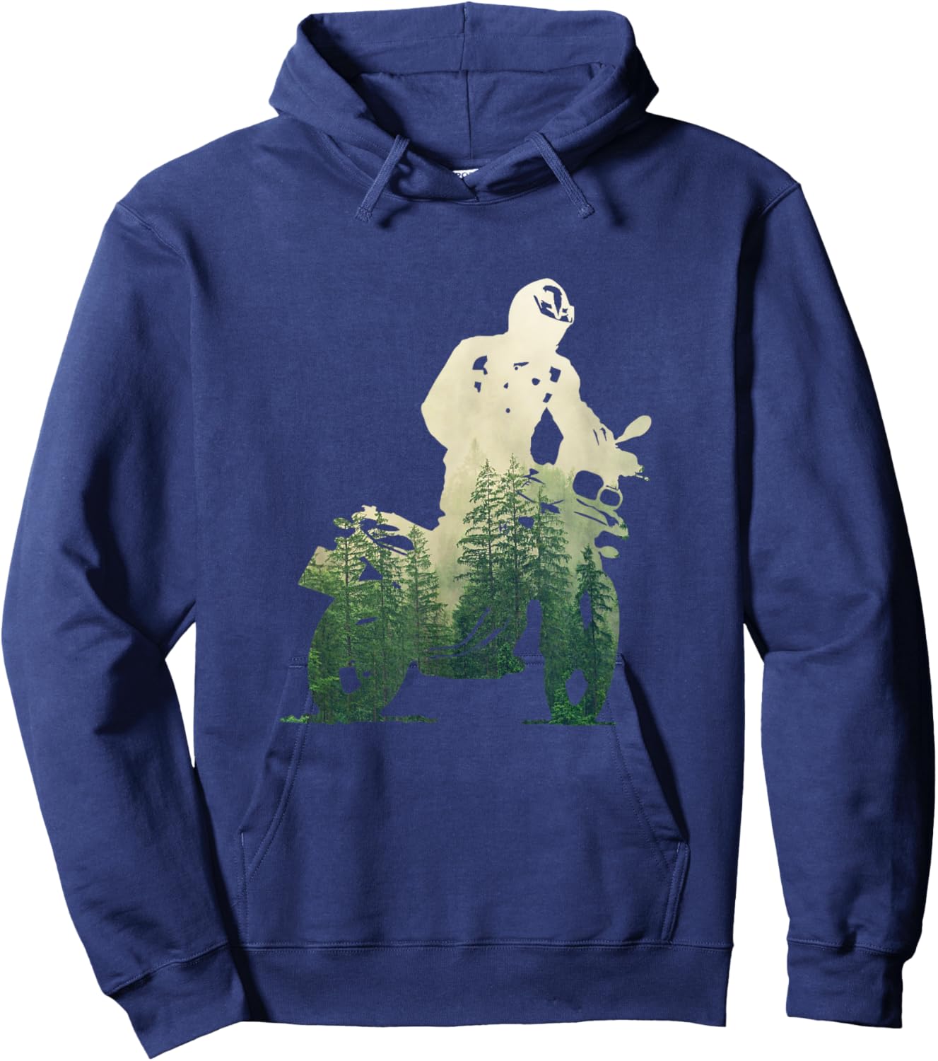 World Travel Motorbike Adventure Shop Adventure Motorcycle Biker Off Road Rider Forest Travel Hoodie - Hoodie | Navy