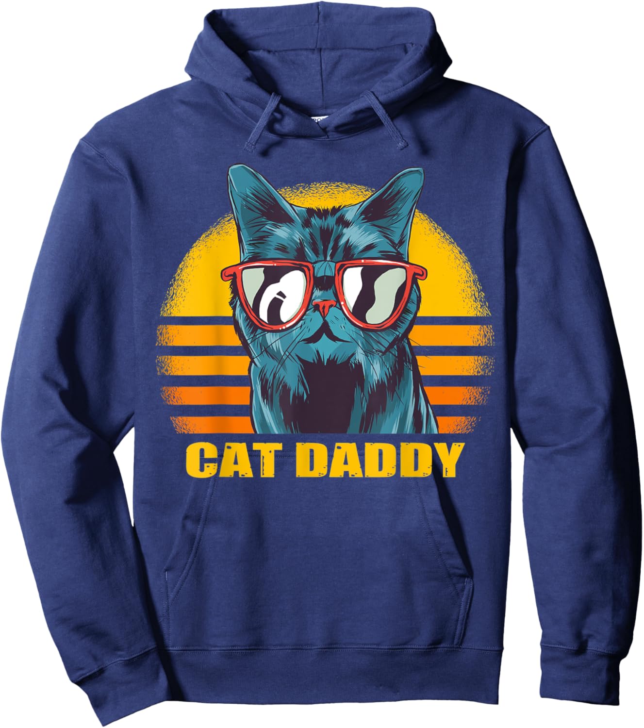 Vintage Cat Daddy Hoodie - Hoodie | Navy