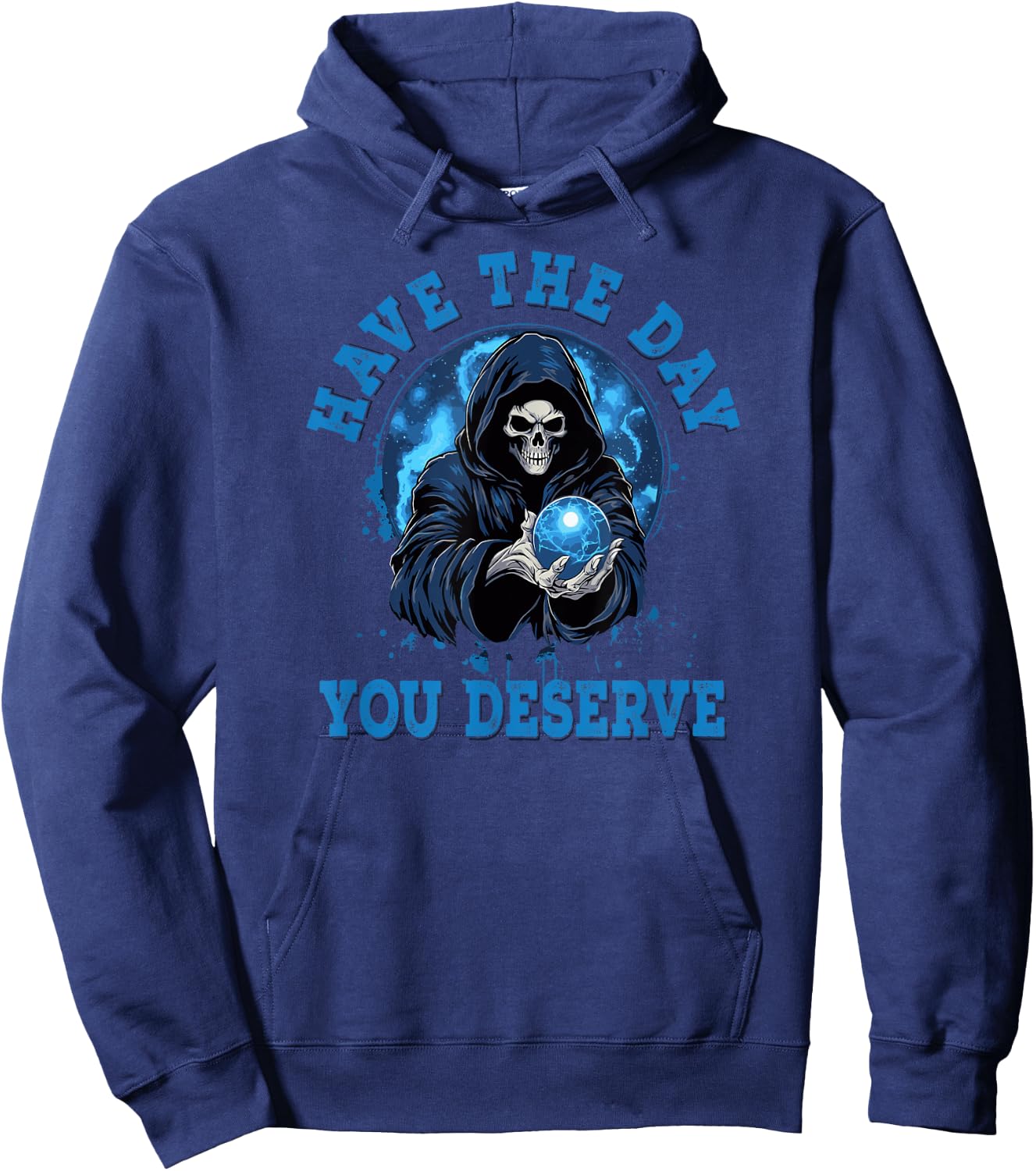 Funny Grim Reaper Death Skeleton Halloween Hoodie - Hoodie | Navy