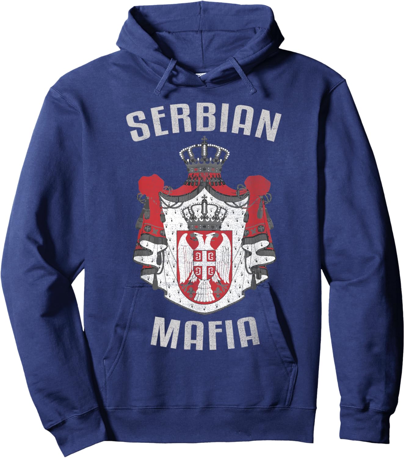 Serbian Mafia Serbia Eagle Hoodie - Hoodie | Navy