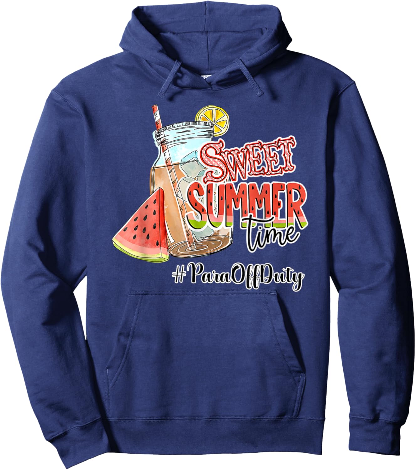 Sweet Summer Time Happy Last Day Of School PARA Off Duty Men Women Hoodie - Hoodie | Navy