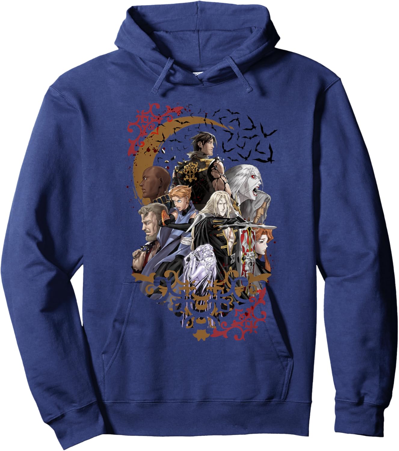 Castlevania Group Sticker Hoodie - Hoodie | Navy