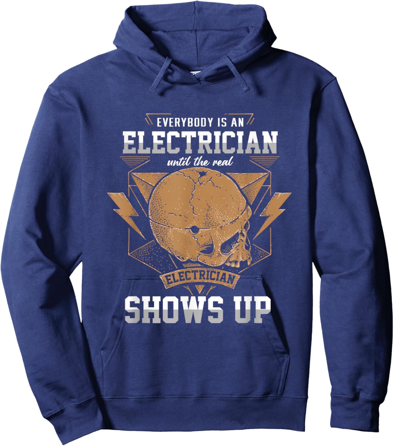 Everybody Electrician Electricity Craftsman Lineman Voltage Hoodie - Hoodie | Navy