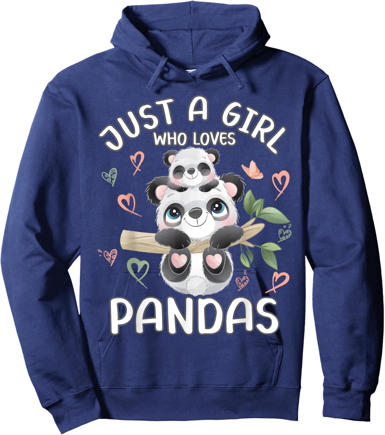 Just A Girl Who Loves Pandas for Teen Girls Panda Mommy Hoodie - Hoodie | Navy