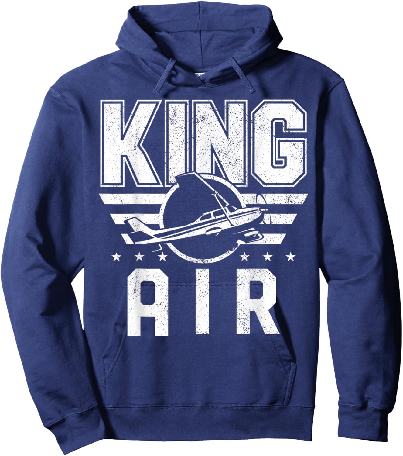 Airplane Pilot Vintage King Air Hoodie - Hoodie | Navy