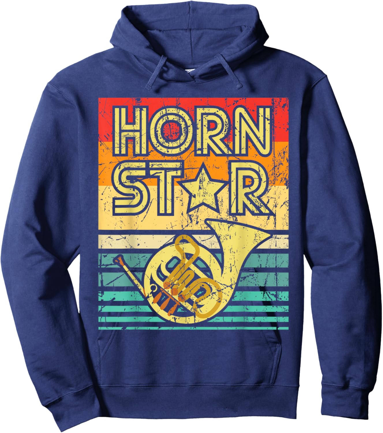 Horn Star - French Horn Player French Hornist Hoodie - Hoodie | Navy