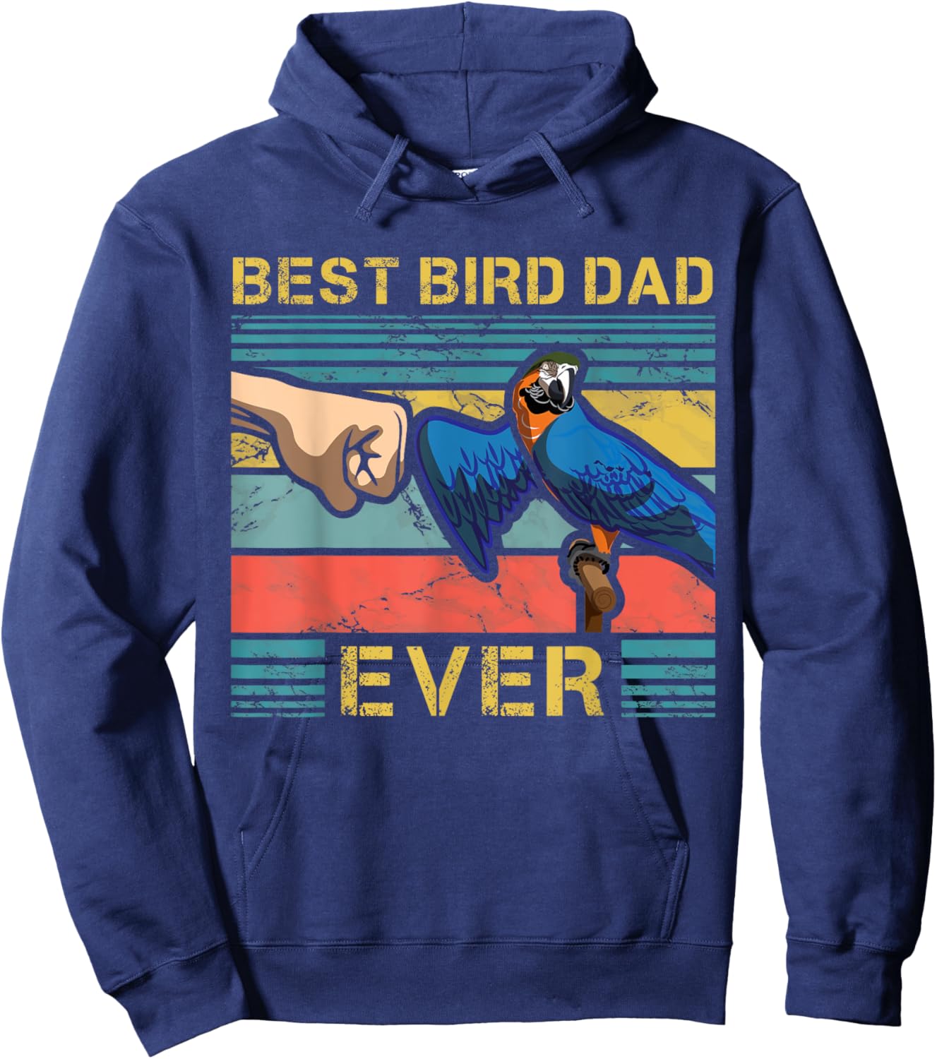 Parrot Dad Funny Parrot Enthusiast Birds Lover Father Hoodie - Hoodie | Navy