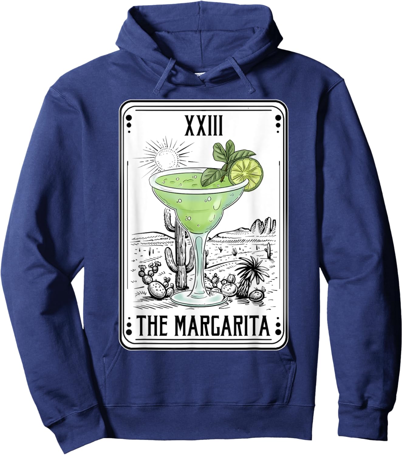 Drinking Tarot Card Margarita Tarot Meaning Bridesmaid Hoodie - Hoodie | Navy