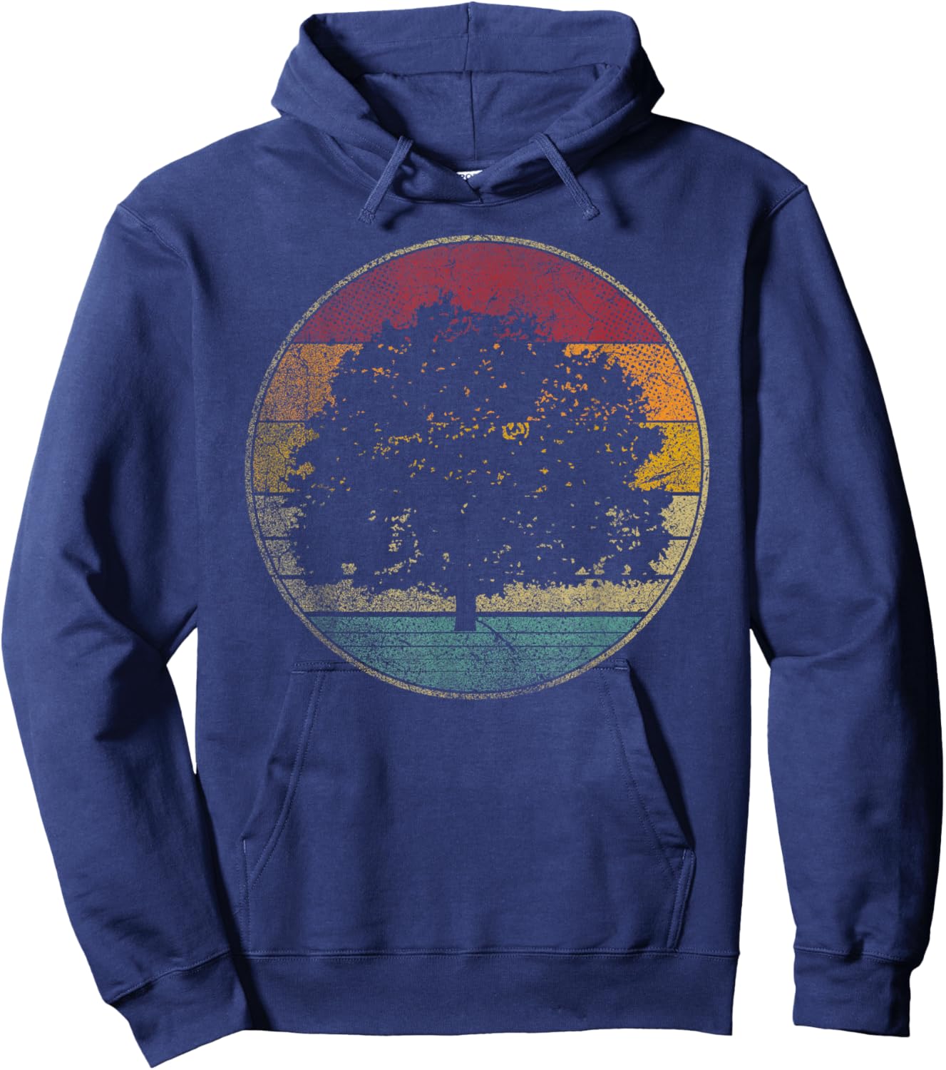 Tree Nature Earth Day Gift Shirt Retro Style Vintage 70s 80s Hoodie - Hoodie | Navy